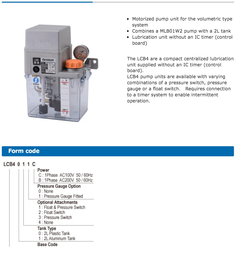 LCB4 Lubrication Unit